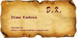 Dima Kadosa névjegykártya